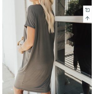 CJLA everyday dress -olive green/gray. NWOT
